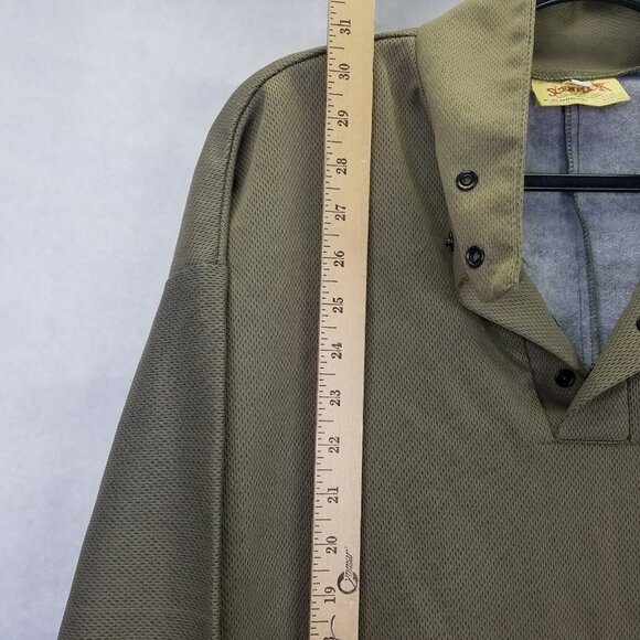 Scent-lok Hunting Shirt Men's L Scent Blocking Pullover Green Snap Up Neck Wrist - Picture 11 of 14
